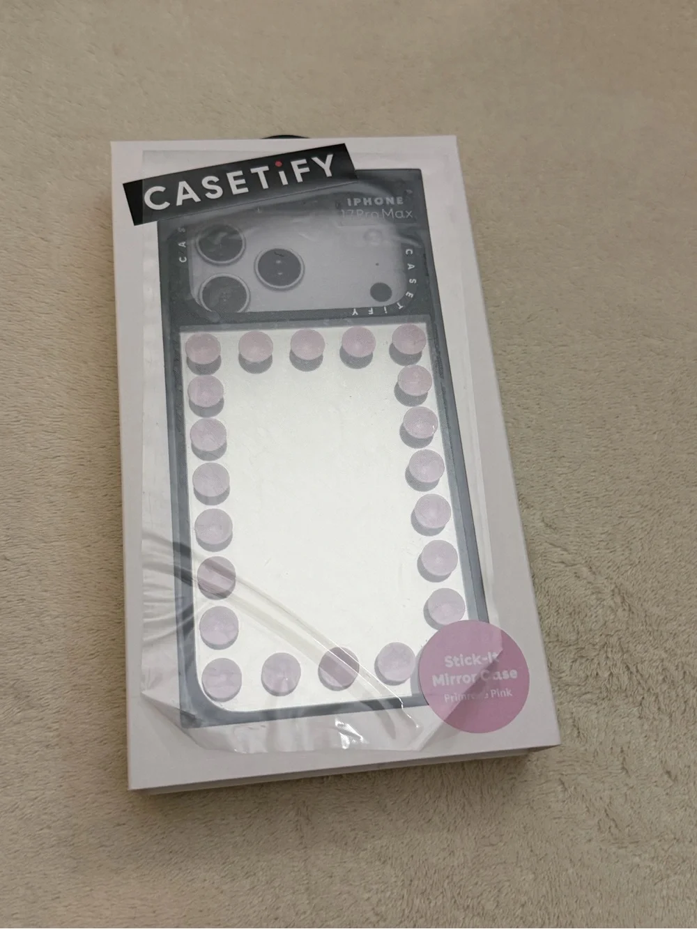 Casetify Stick It Mirror Case Primrose Pink iPhone 17 Pro Max